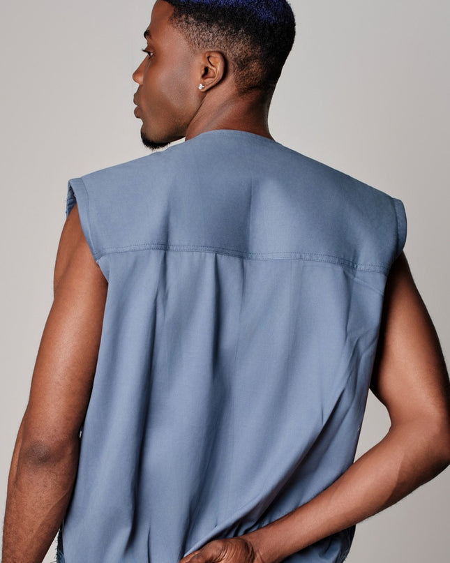 Sleeveless Denim Vest