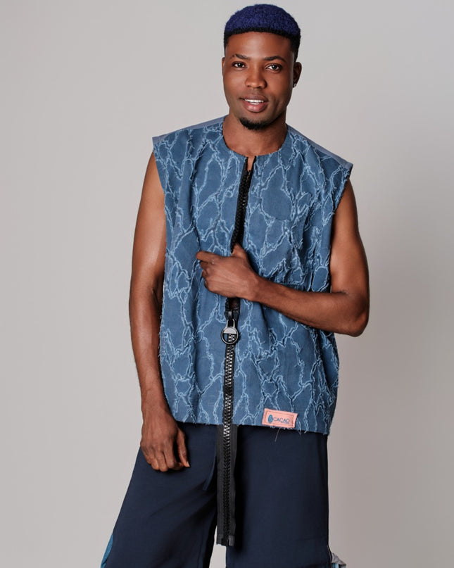Sleeveless Denim Vest