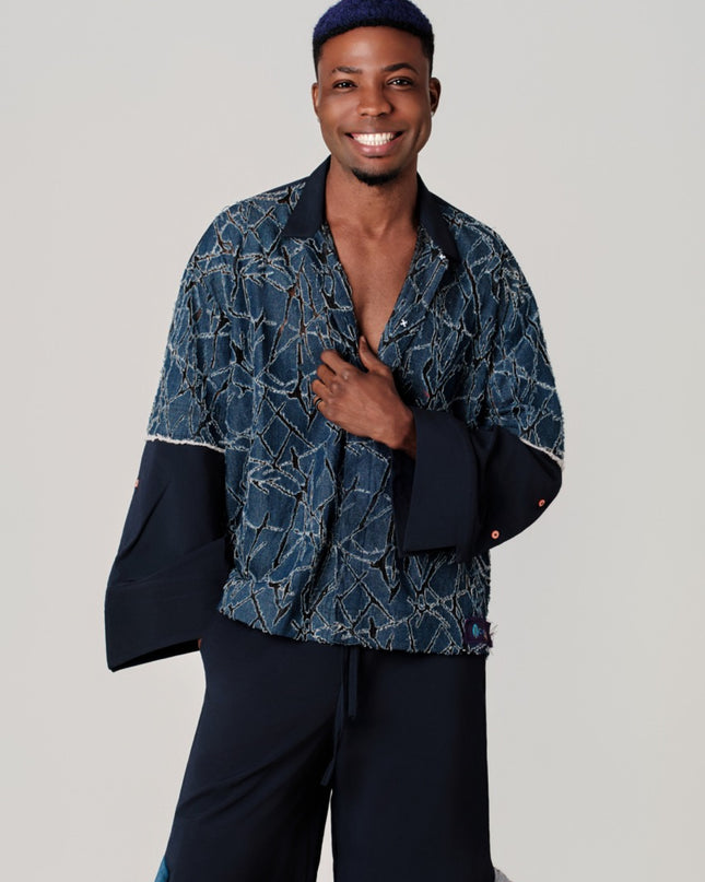 Denim Cracked Jacket