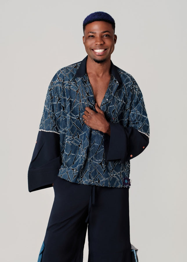 Denim Cracked Jacket