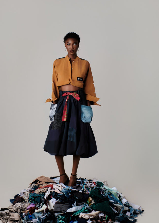 Mustard‑Golden Corduroy Shirt